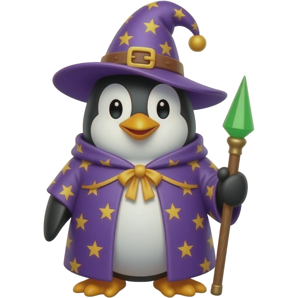 Penguin Wizard emoji
