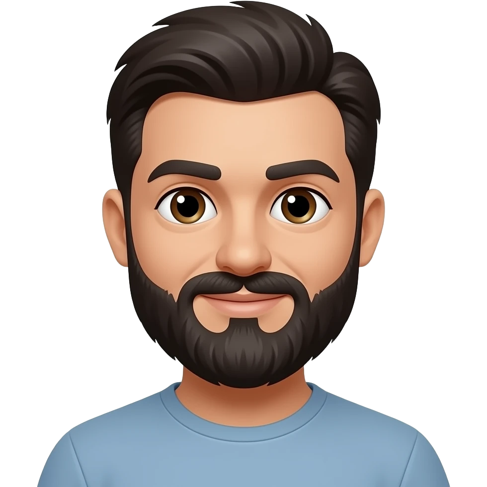 Beard black emoji