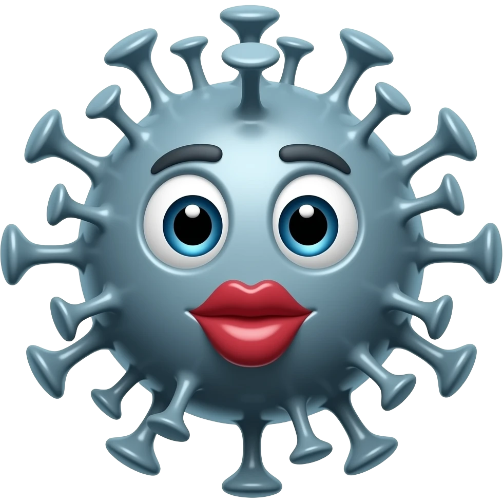 🦠+😘 emoji