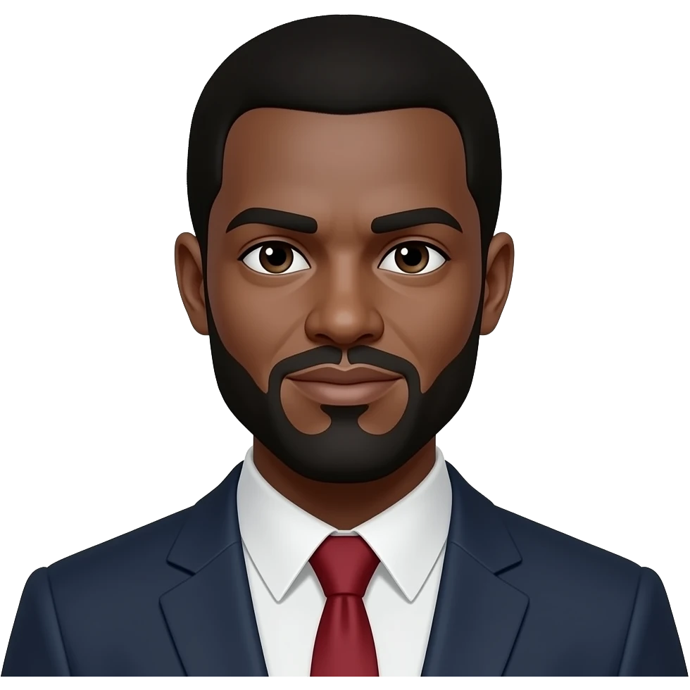 a white man dressed as a black man emoji