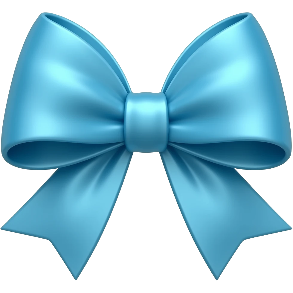 🎀پاپیون را آبی آسمانی و درخشان کن زیبا emoji