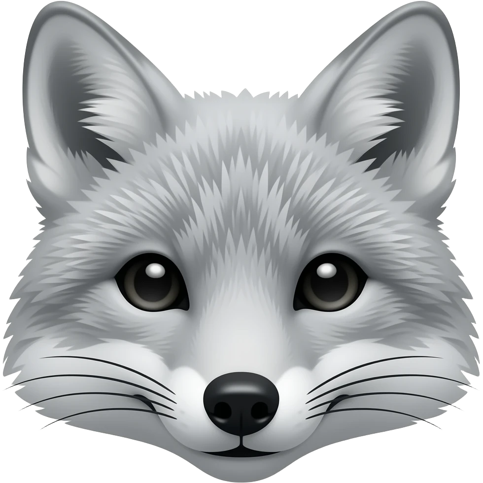silver fox face emoji