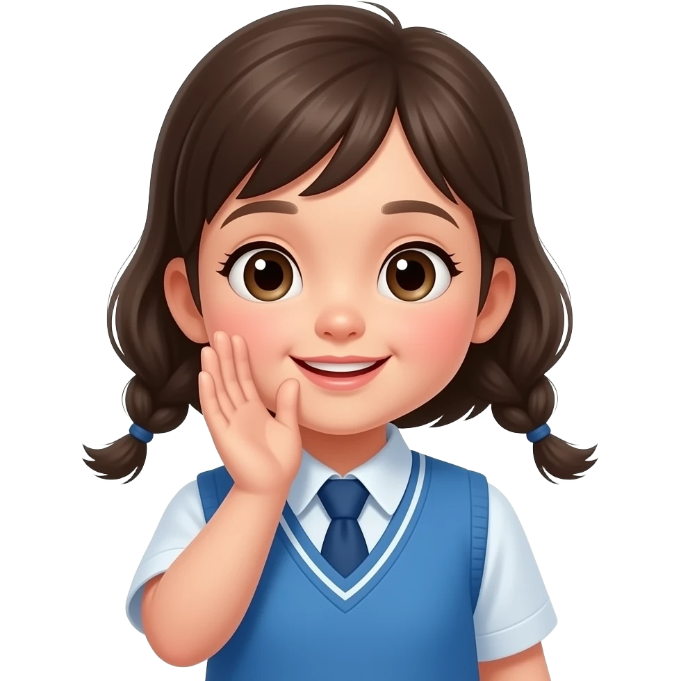 whisper child in blue school uniform emoji