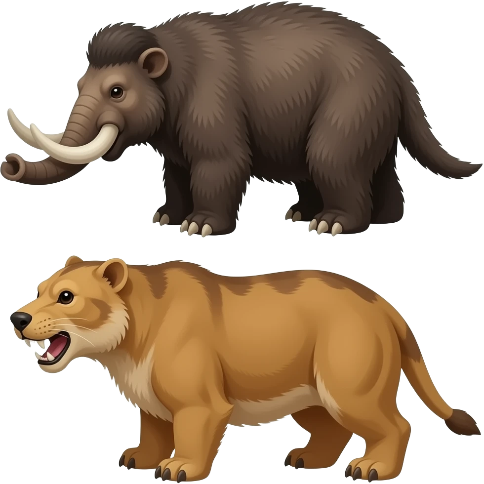Mastodon vs smilodon emoji