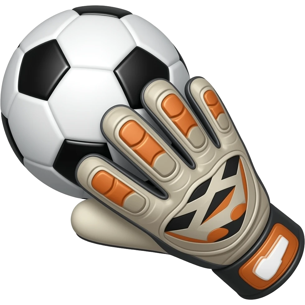 goalkeeper gloves CATCHING BALL emoji