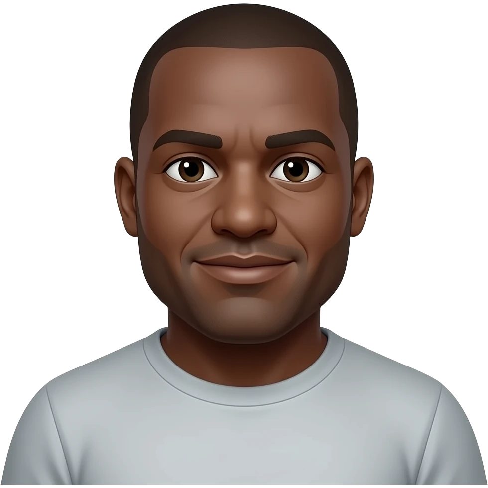make a black, bald, fat man emoji