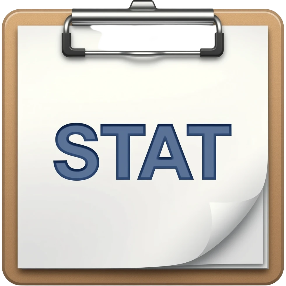 Clipboard with “STAT” emoji