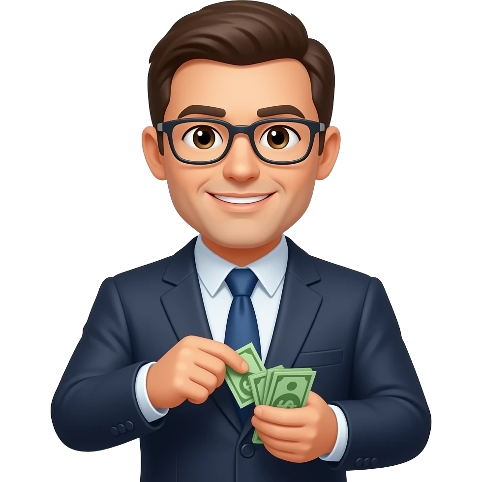 banker counting money emoji | AI Emoji Generator
