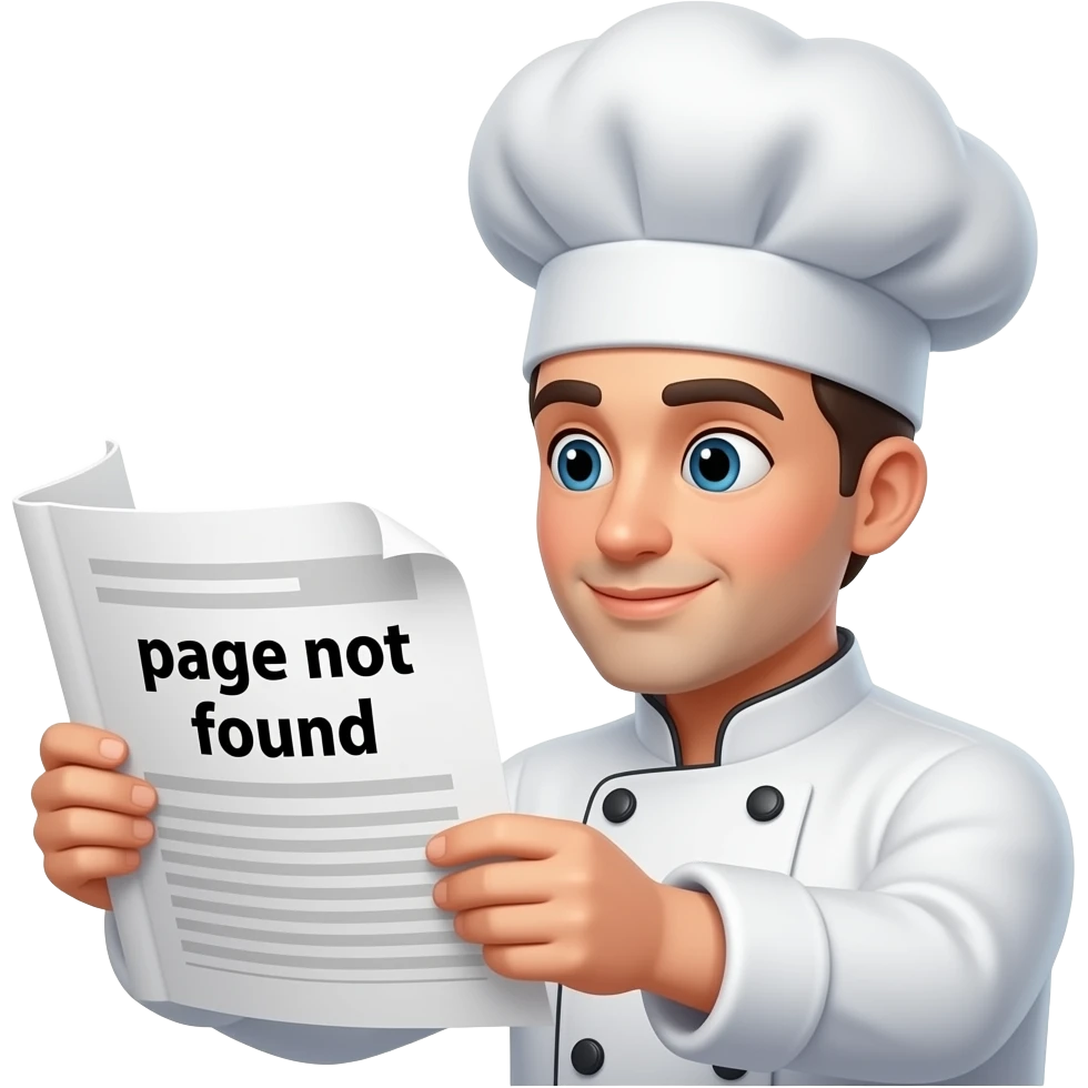 page not found chef emoji
