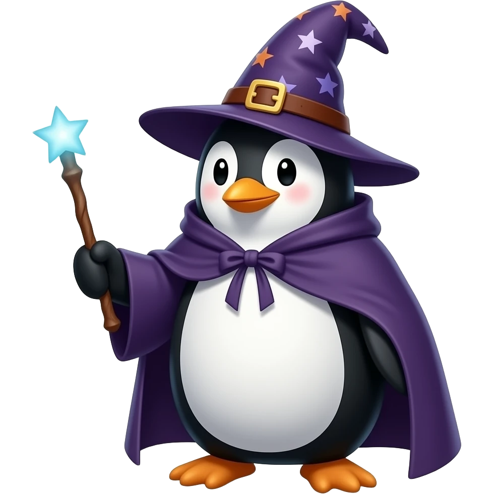 Penguin Wizard emoji
