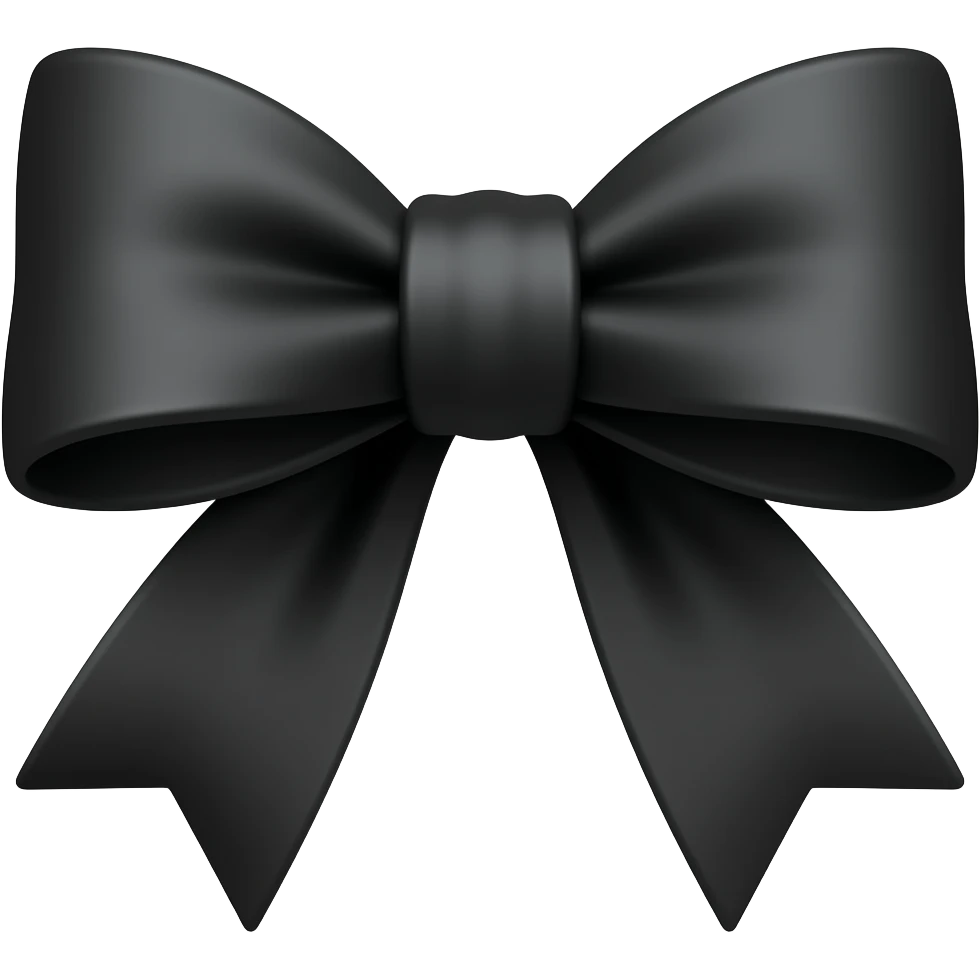 Black bow emoji