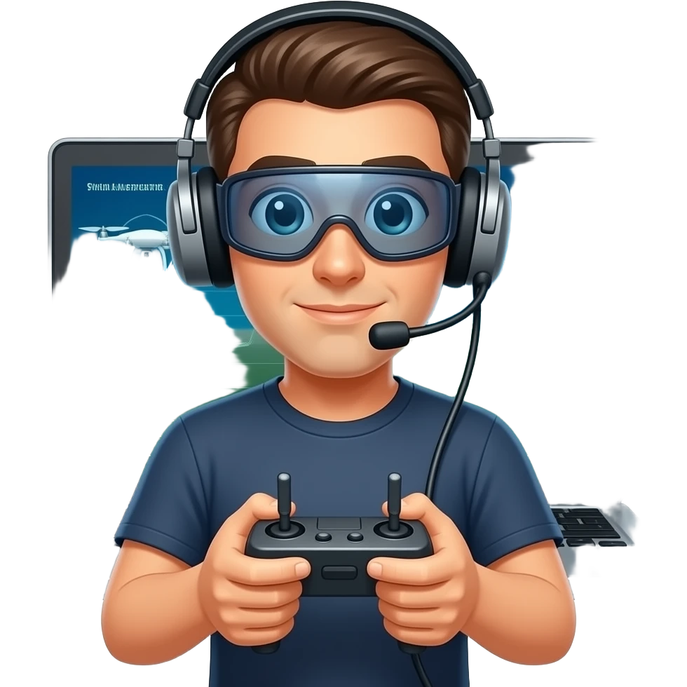 Crée-moi une image représentative d'un pilote de drone emoji