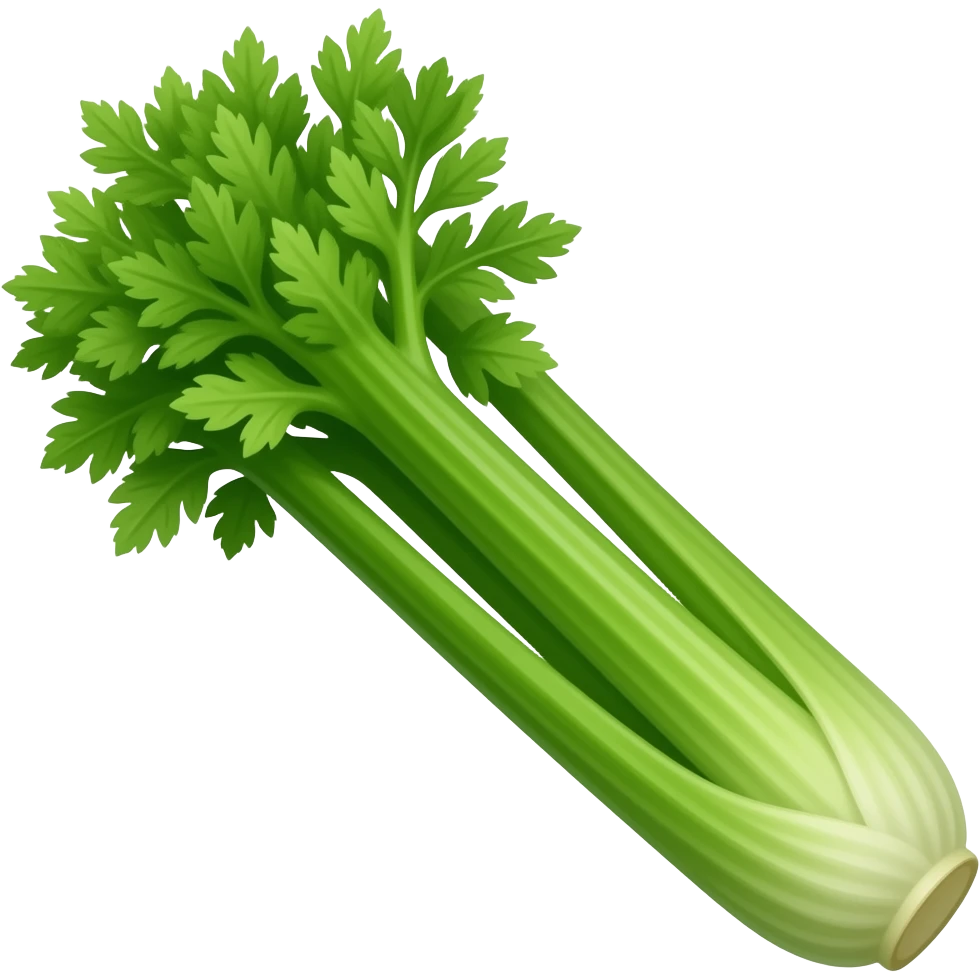 Fresh realistic celery emoji