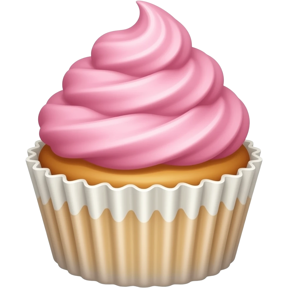 Cupcake with pink icing emoji