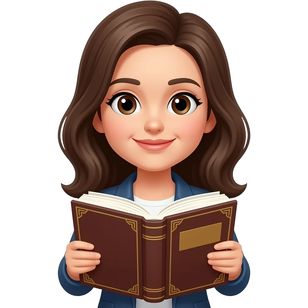 woman with book emoji