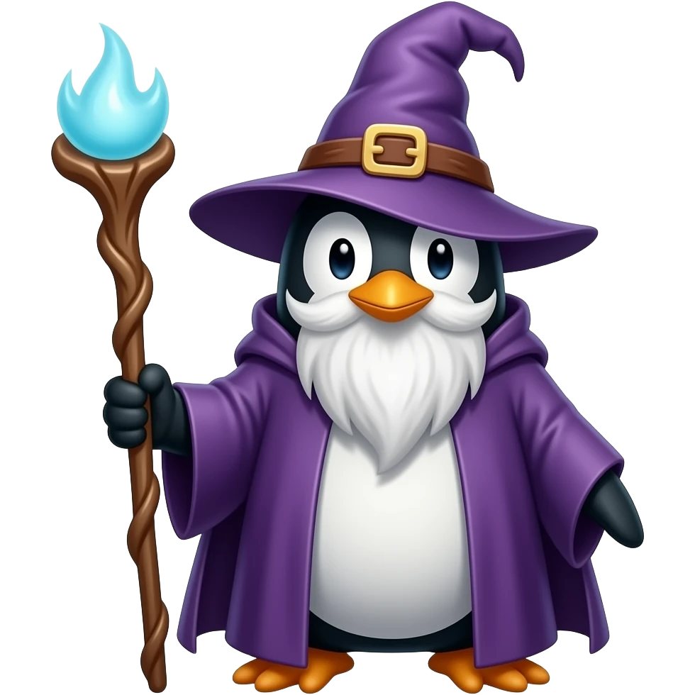 Penguin Wizard emoji