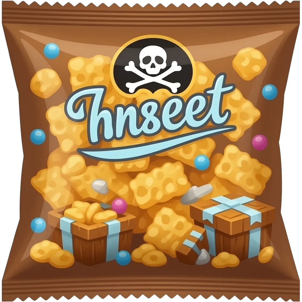Pirate booty snack bag emoji