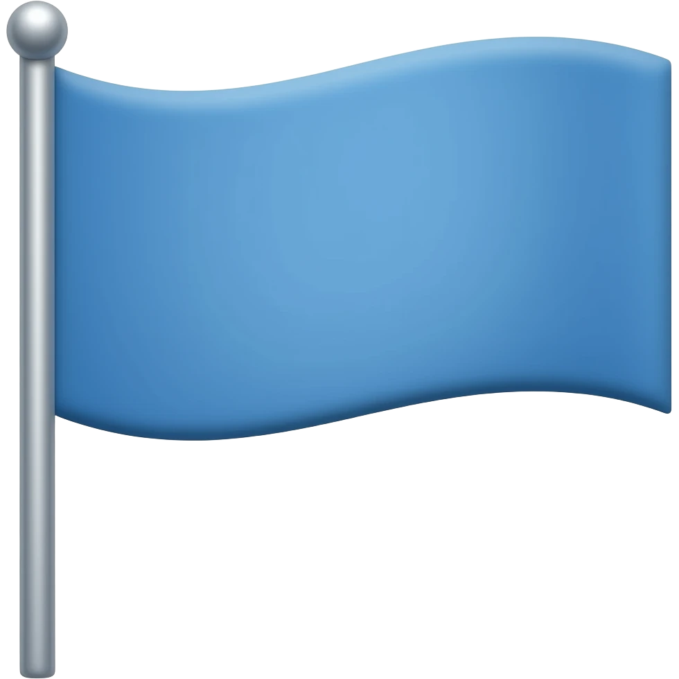 blue flag on a pole emoji