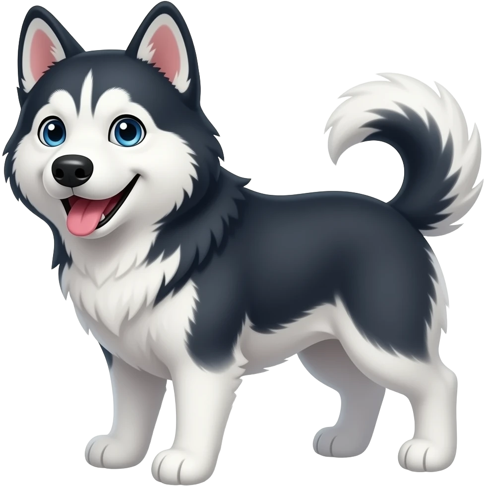 husky playful emoji