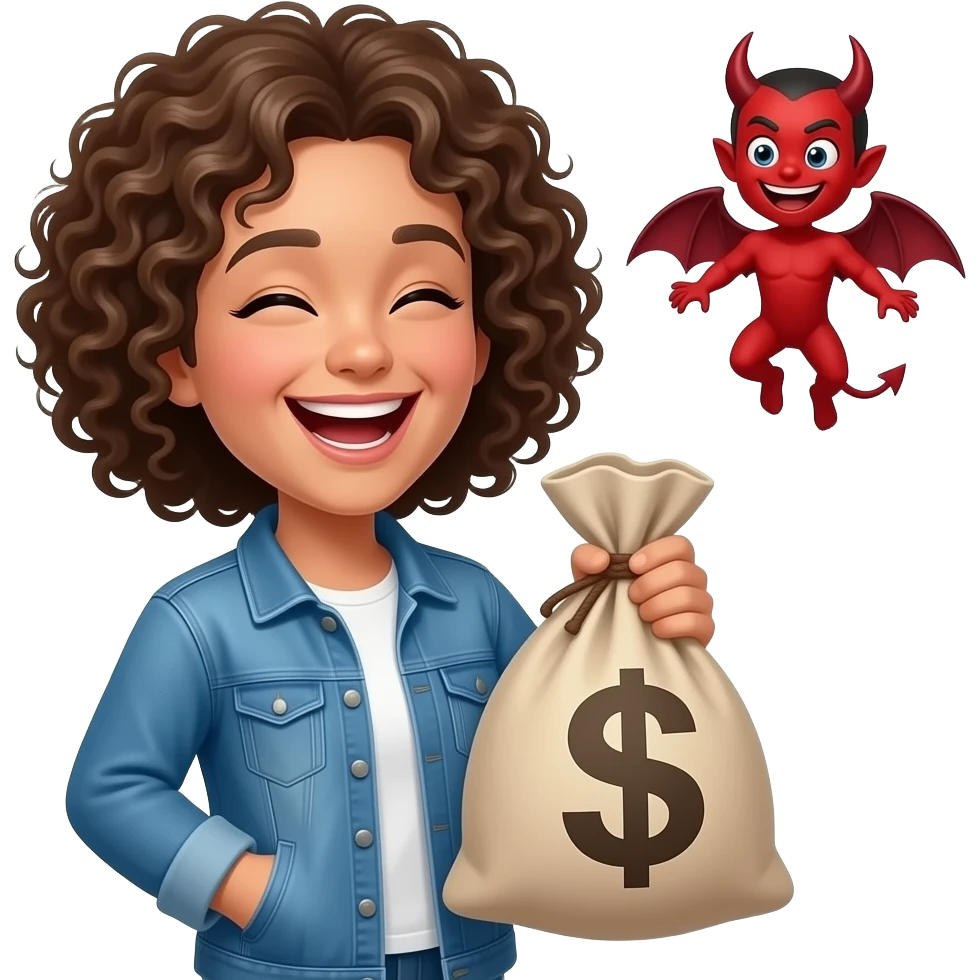 💰😈😁🧑‍🦱 emoji