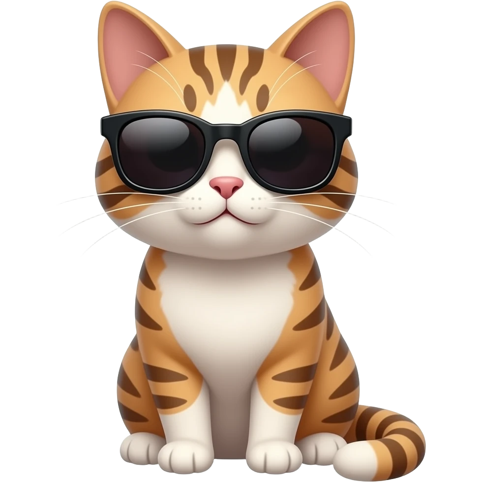 Cat wearing sunglasses emoji