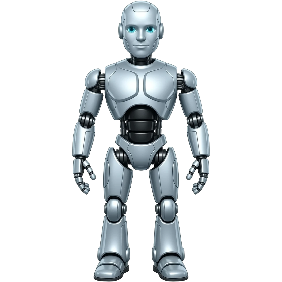 Shiny robot wave emoji
