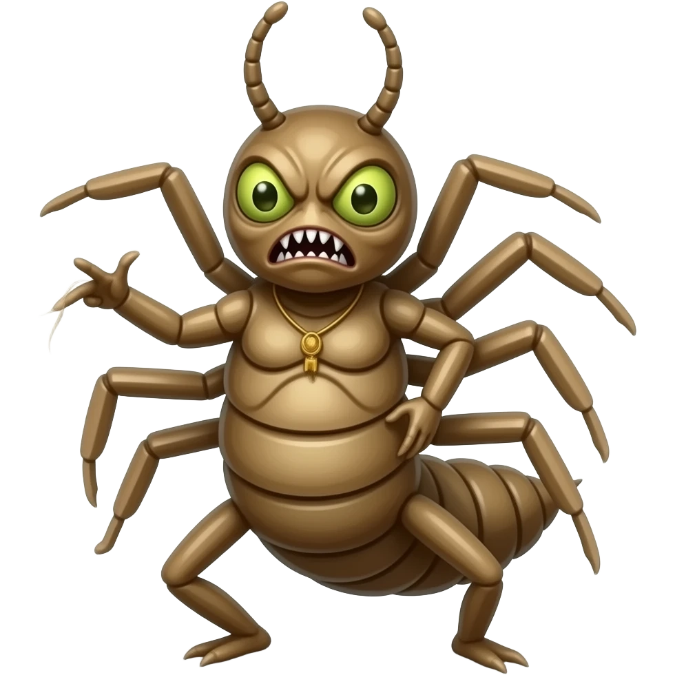 dancing centipede scary mean and cool emoji
