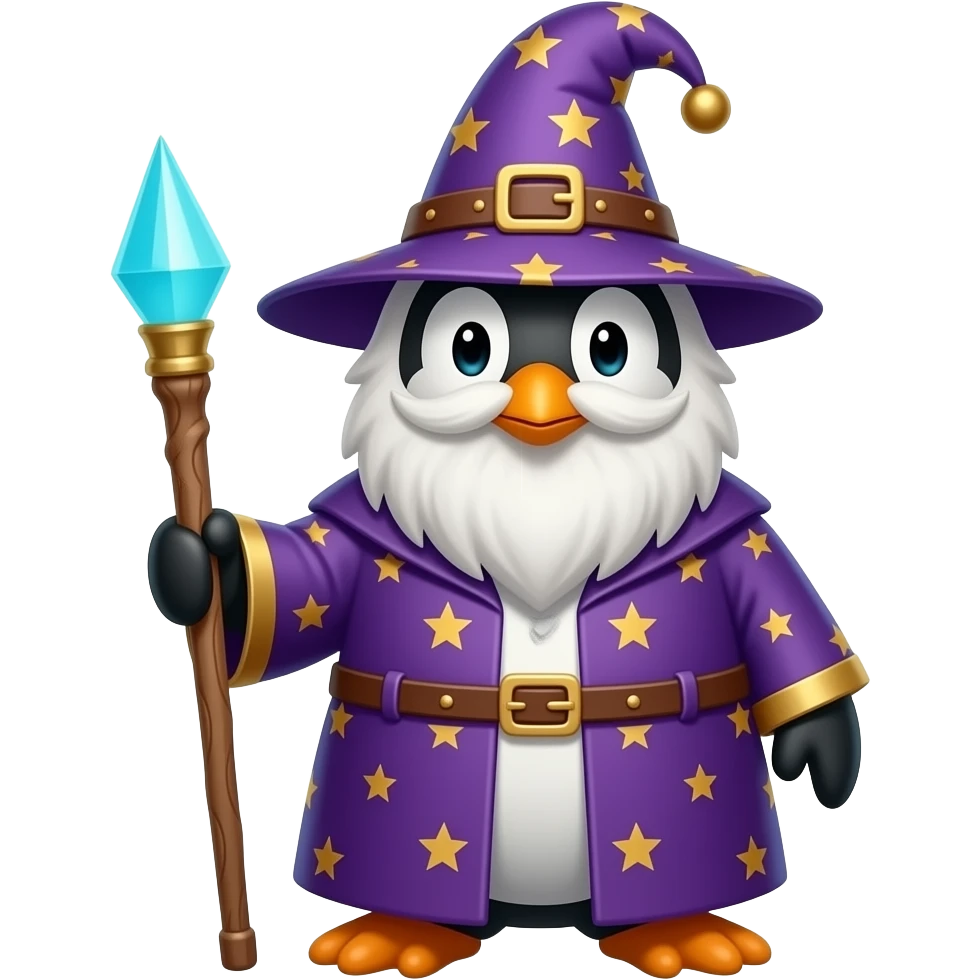 Penguin Wizard emoji