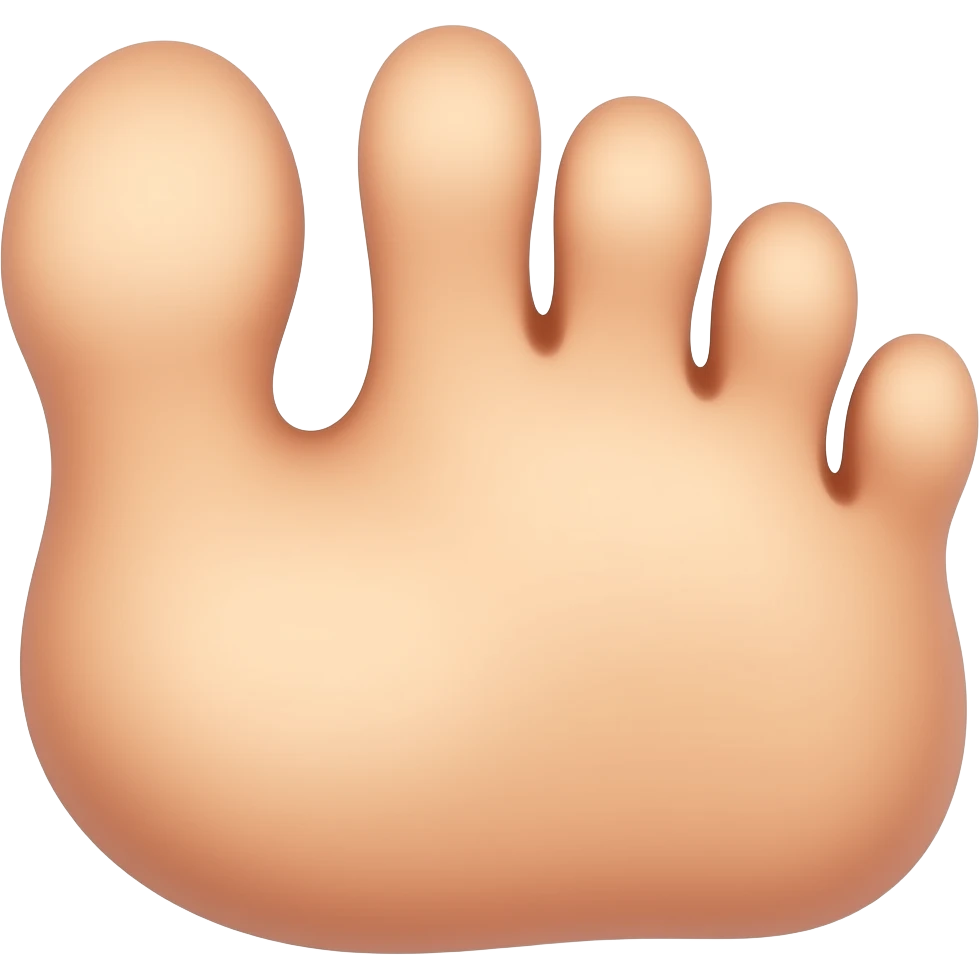 a jumbo toe emoji
