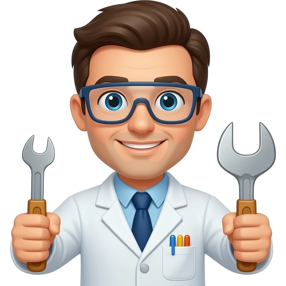 scientist with tools emoji