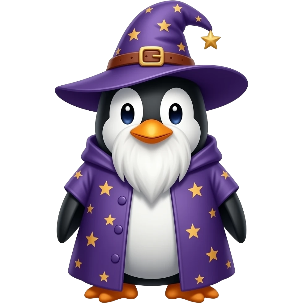 Penguin Wizard emoji
