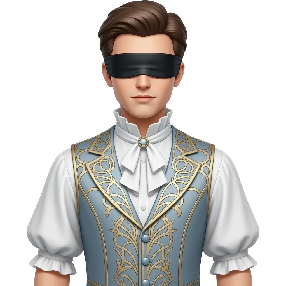 art nouveau dress guy mannequin blindfolded clothing doll emoji