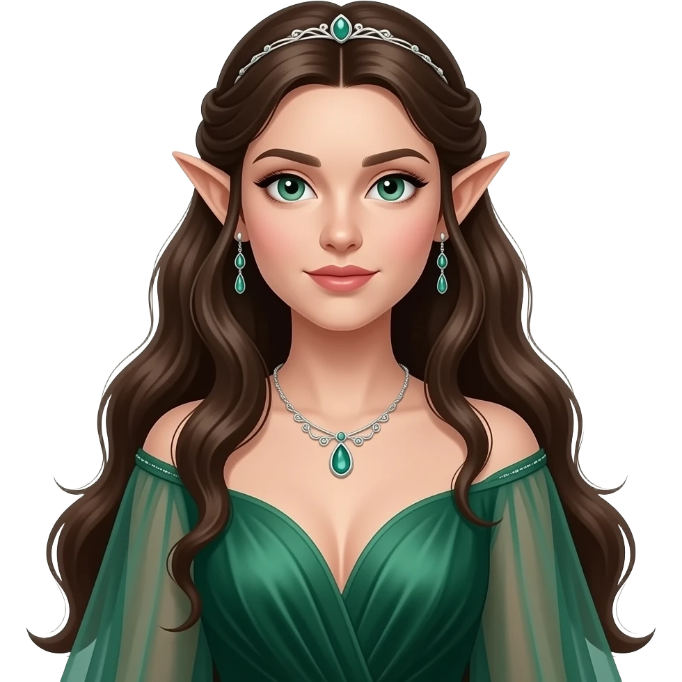Elven princess brunette emoji