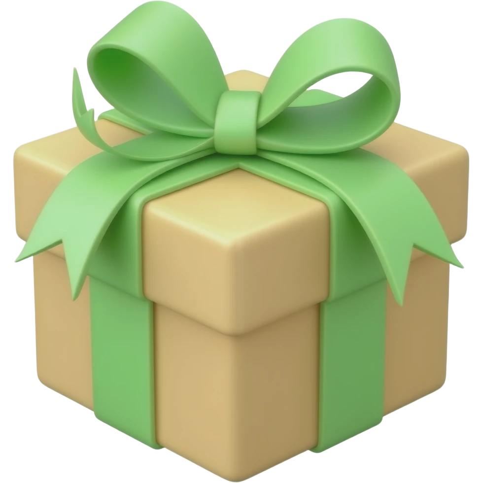 light green bow emoji