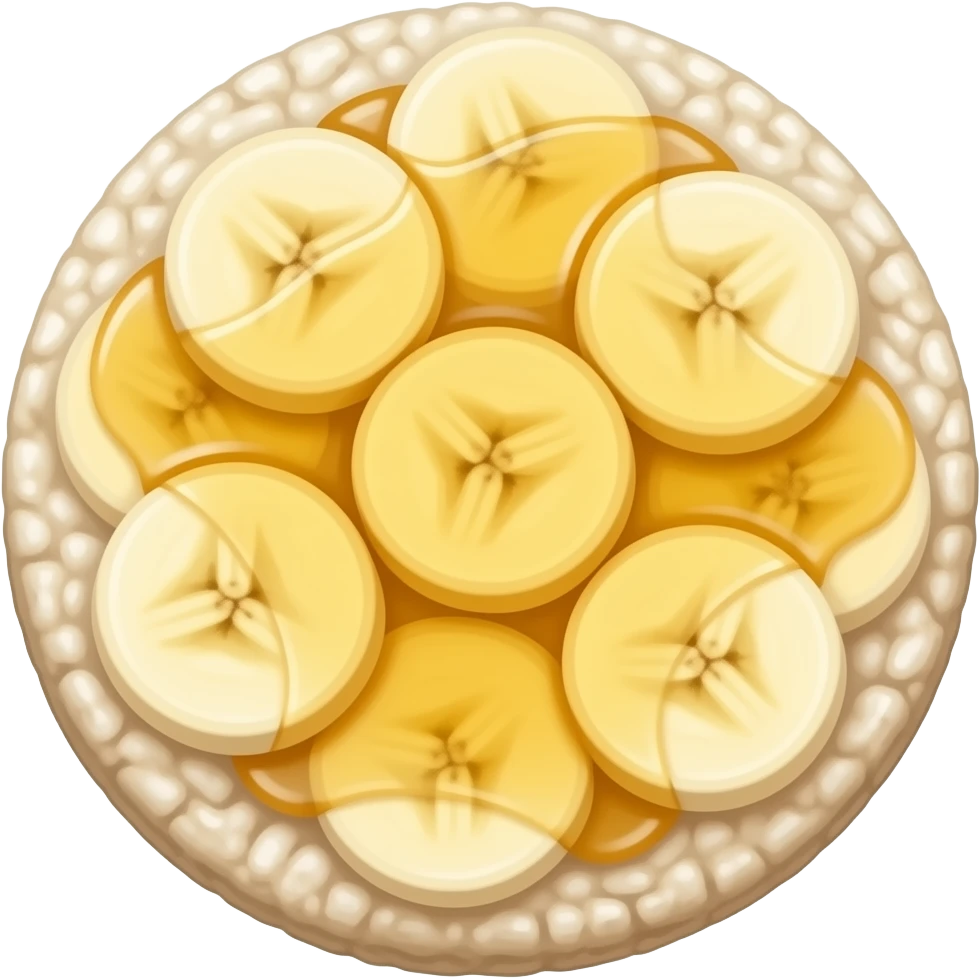 rice cakes with banana and honey emoji | AI Emoji Generator