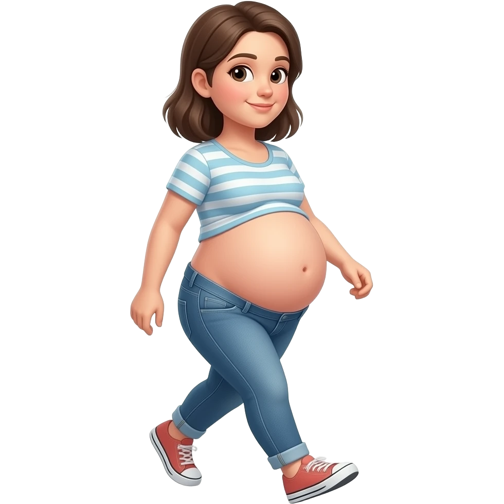 girl look at you tummy,big and full,ready to go pop,so full that a heavy fat stomach wants a gentle rub,A Bellybutton,had too much to eat,even one can’t fast but walks like one is pregnant with a baby bump sticking out and leading the way. emoji