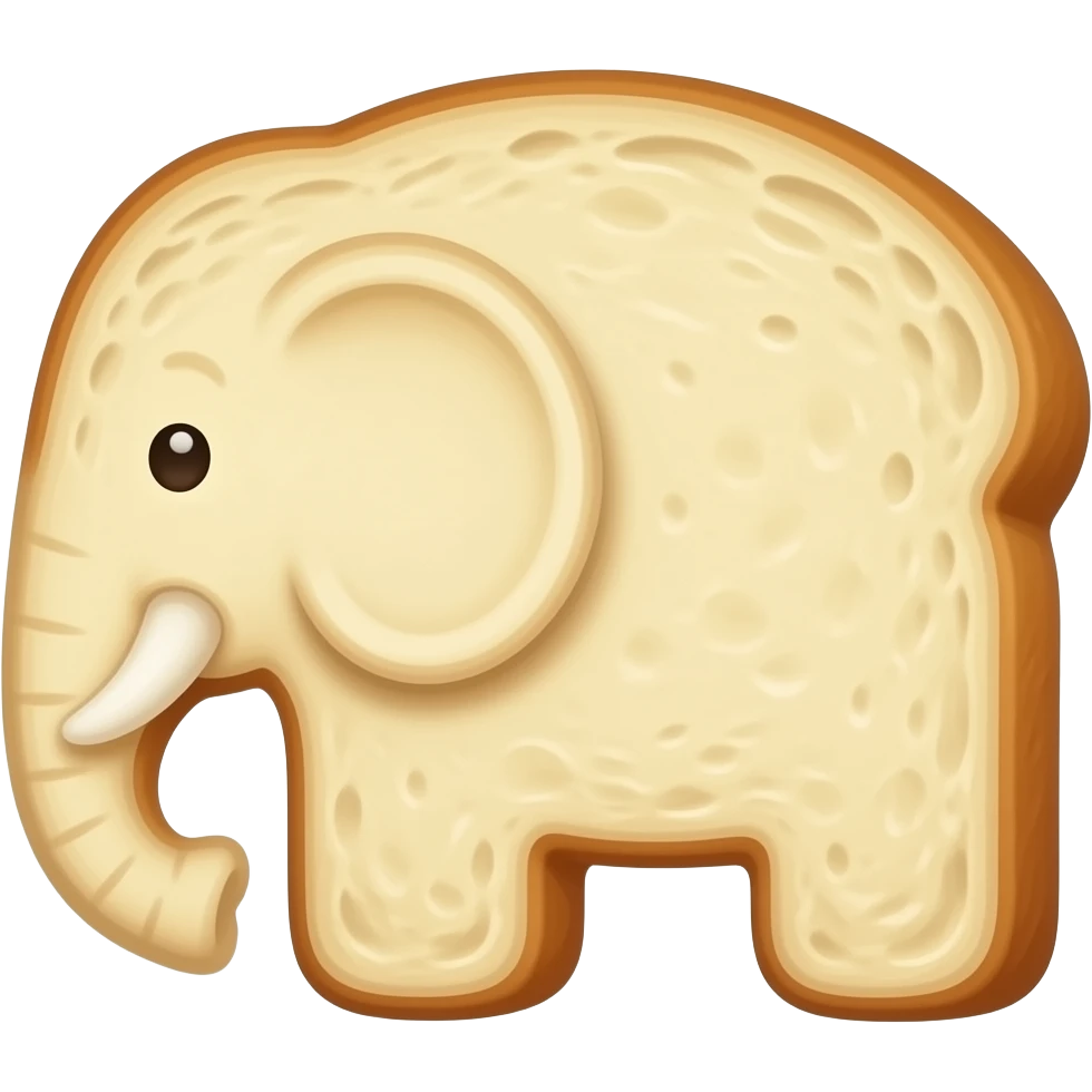 Elephant bread emoji