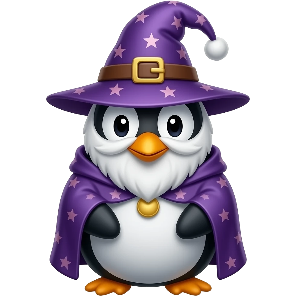 Penguin Wizard emoji