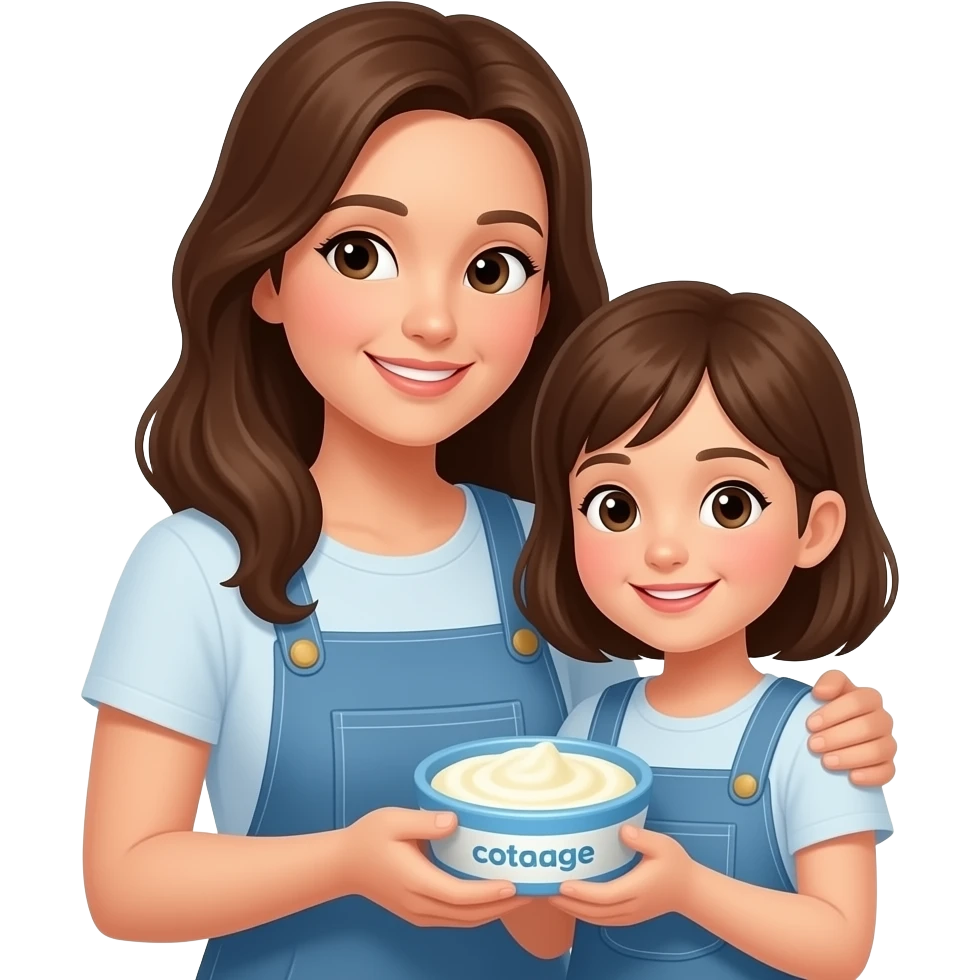 Мама девочка  творог emoji