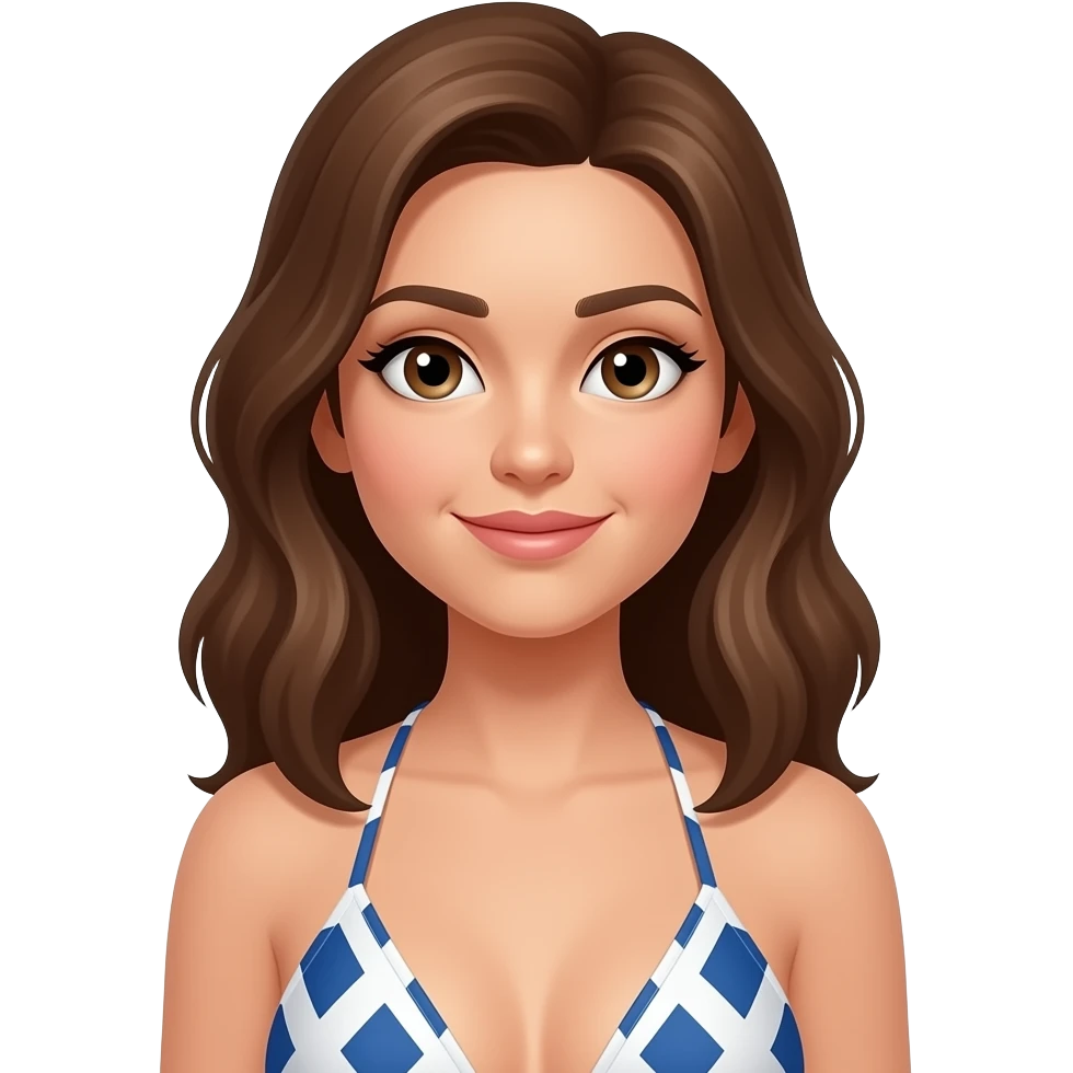 Woman with bikini emoji