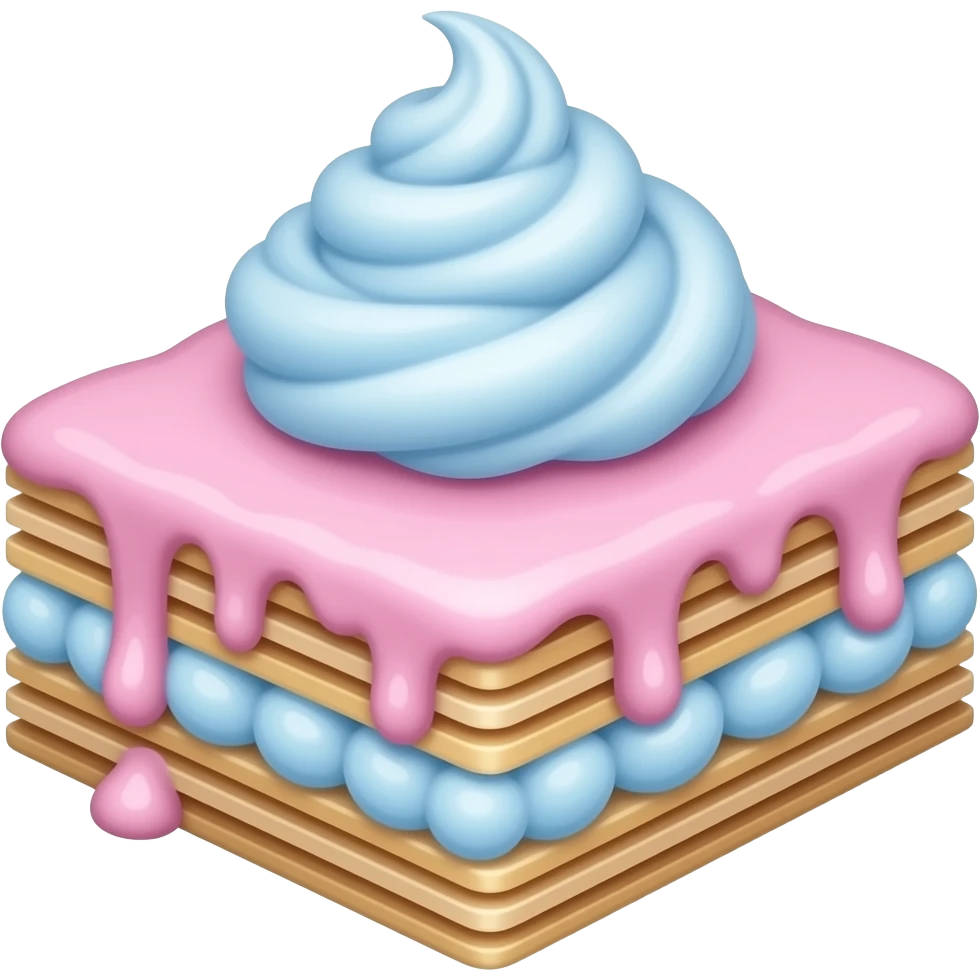 Cotton candy lasagna pink to blue emoji