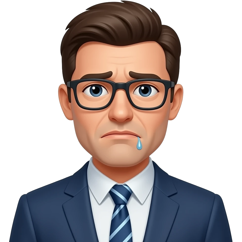 hombre sin dinero y triste emoji