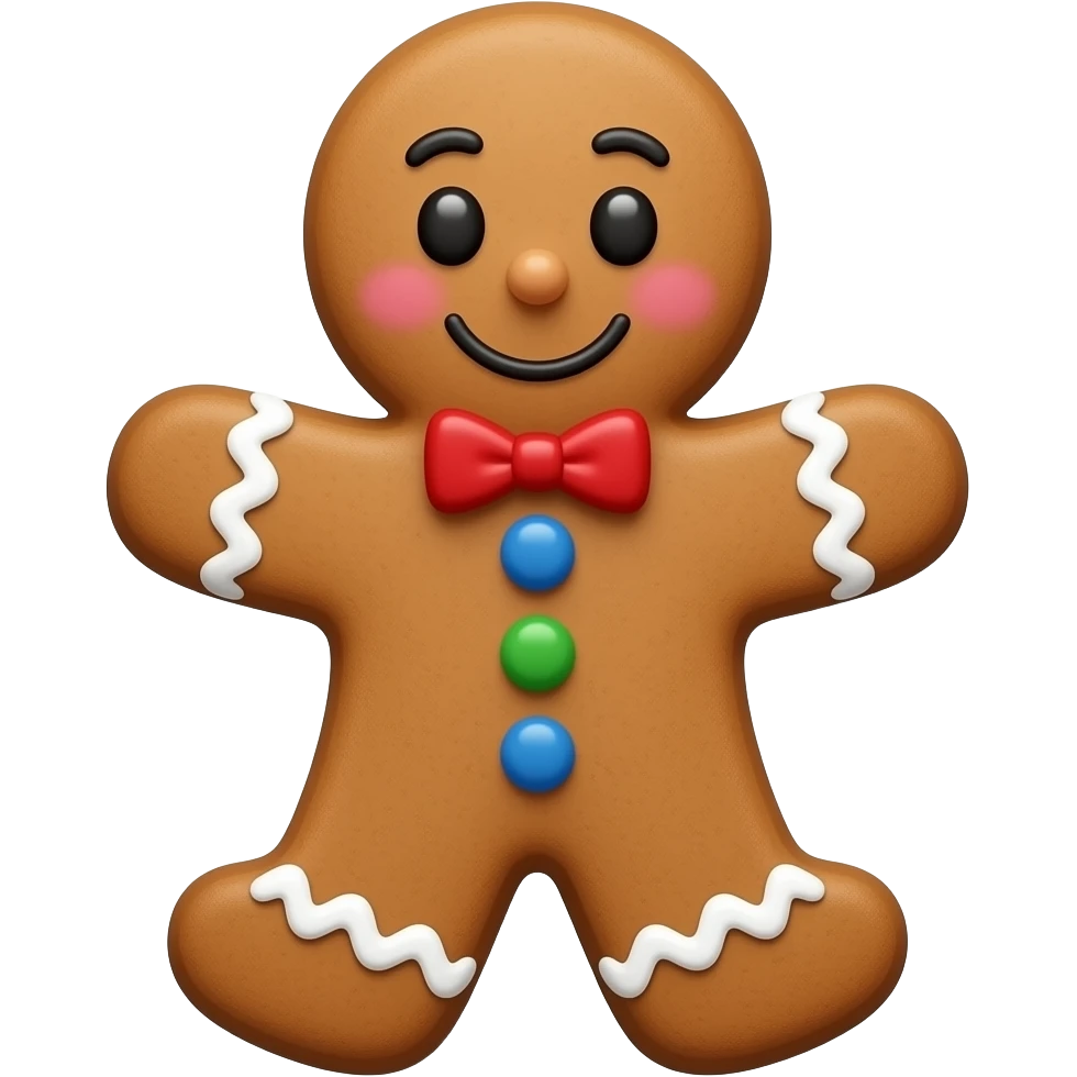 Gingerbread man emoji