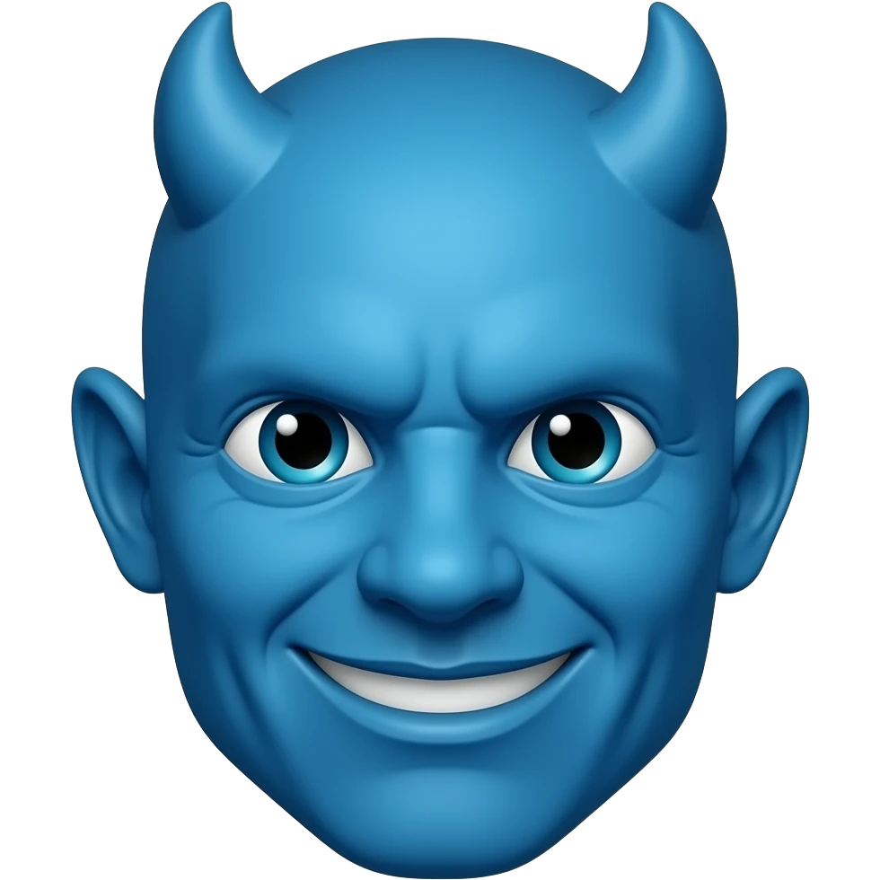 Blue devil emoji