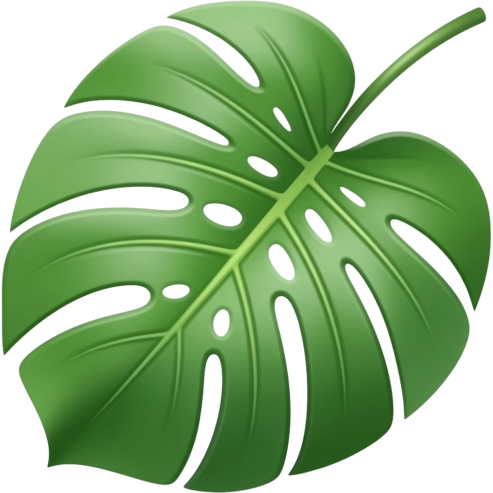 Feuille de monstera emoji