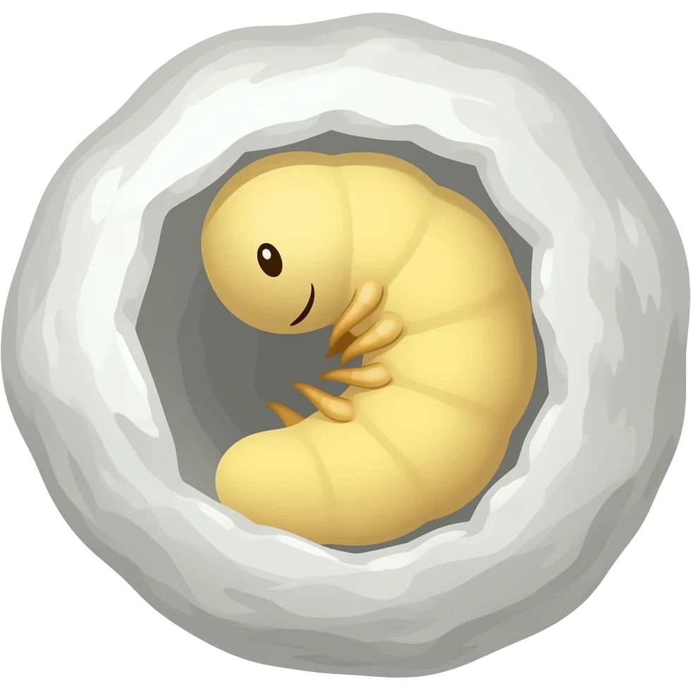 Larvae shell silcoon emoji