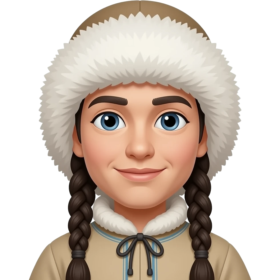 eskimo person  with braids emoji