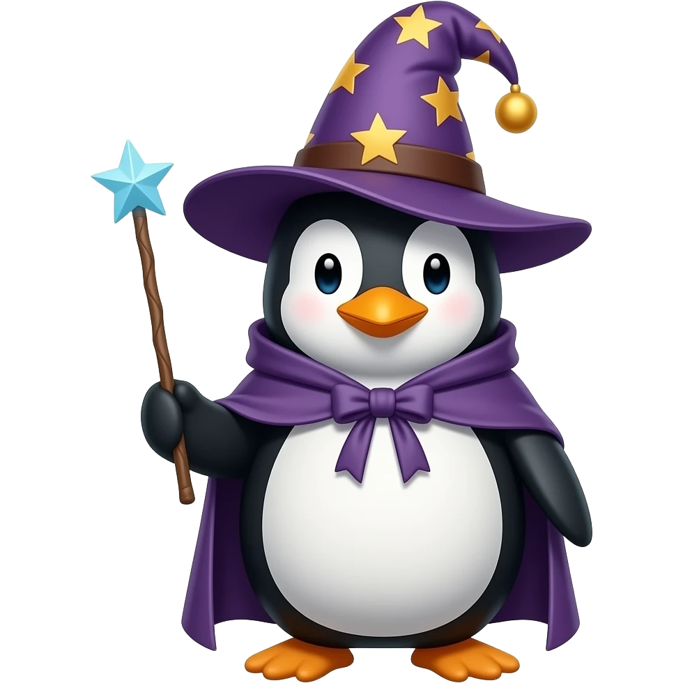 Penguin Wizard emoji