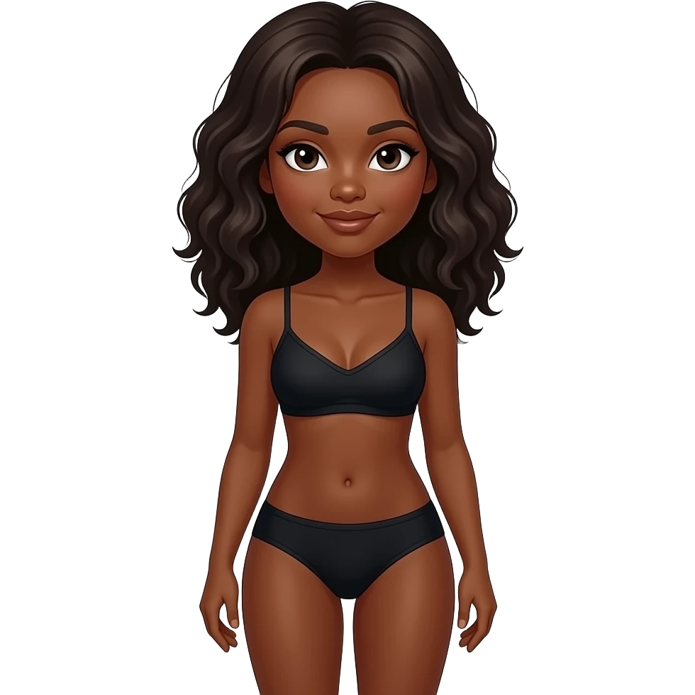 Panty dark skin emoji