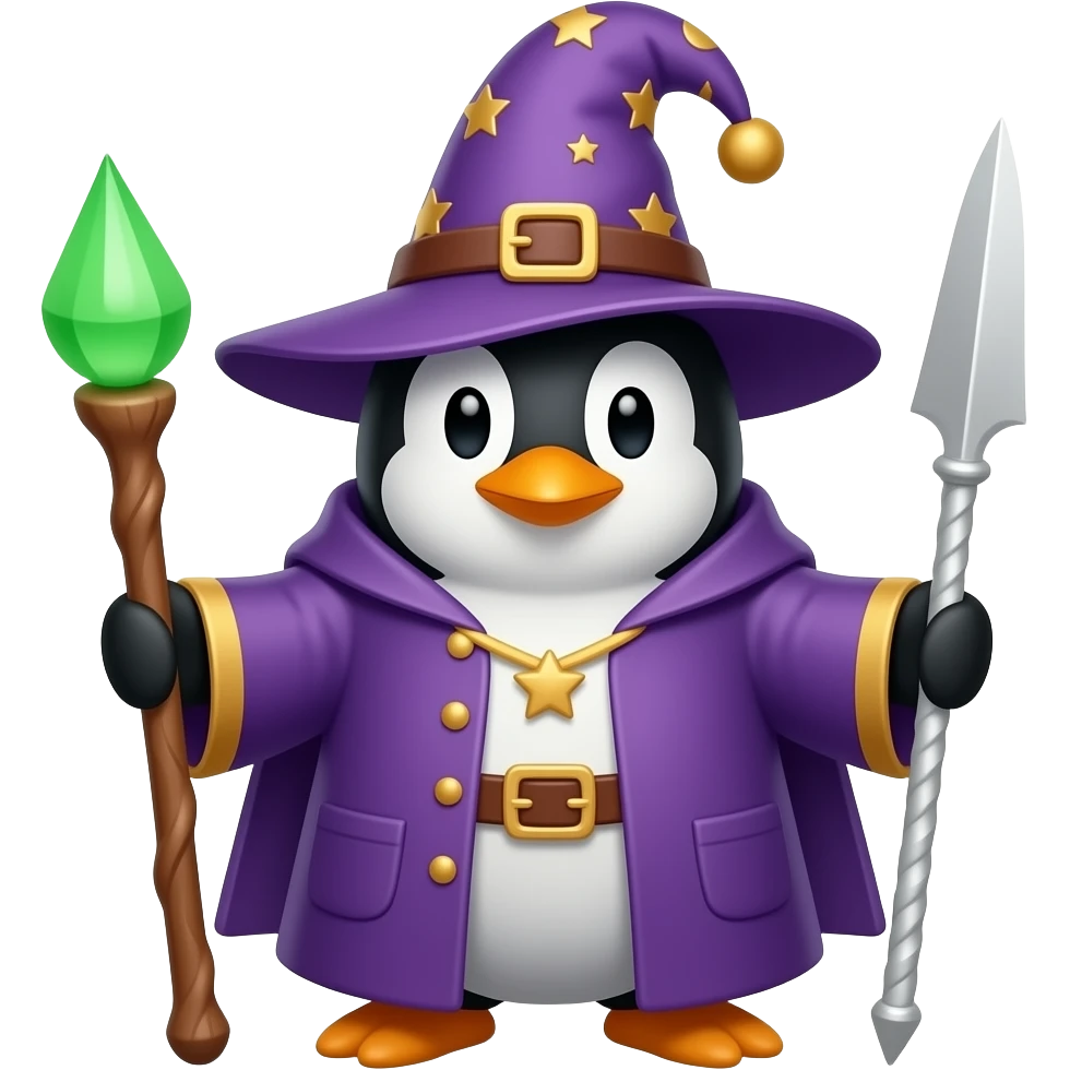 Penguin Wizard emoji